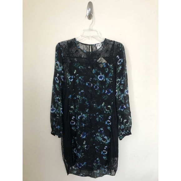 Haute Hippie Tangled Up Silk Lace Sheer Dress Sz S - Picture 3 of 7